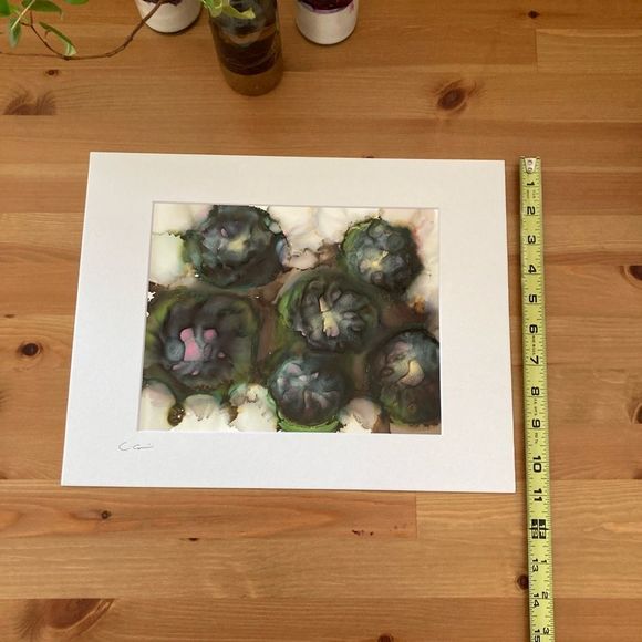 New Original Signed Artwork Alcohol Ink on Paper - Picture 6 of 6